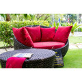 Top Selling Outdoor Poly Rattan Round Sun Lounger